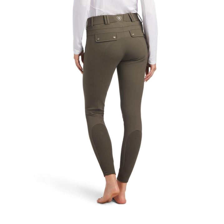 Ariat Tri Factor Grip Knee Patch Breech Banyan Bark | AsBARUkl