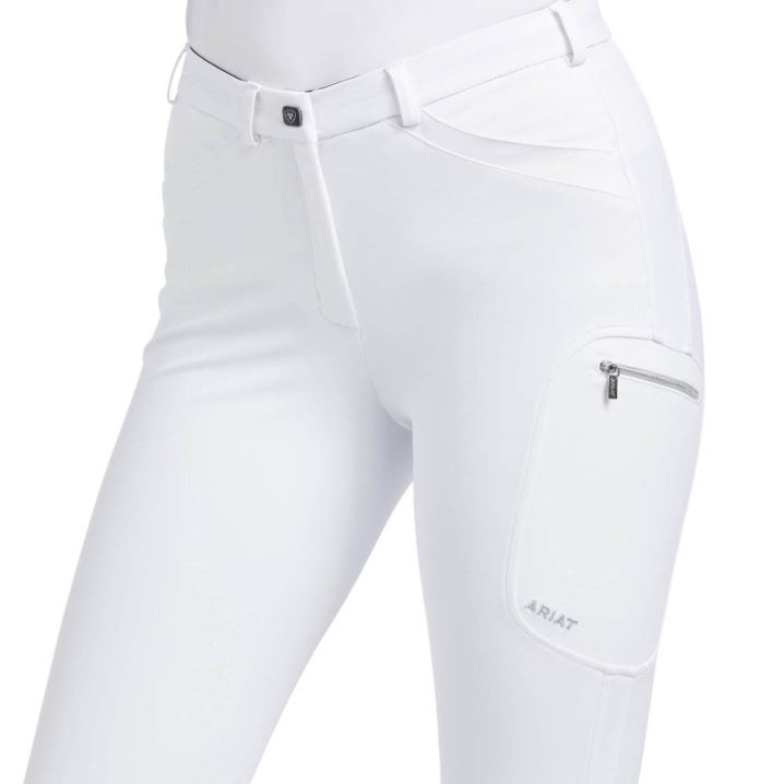 Ariat Triton Grip Knee Patch Breech Weiß | 94OftP23