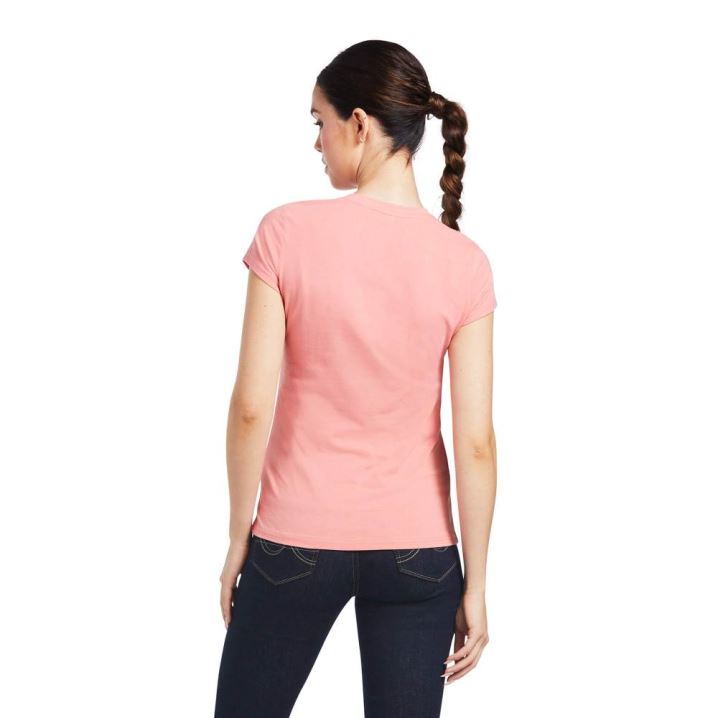 Ariat Trot Line T-Shirt Peach Blossom | NsSaH5Qg