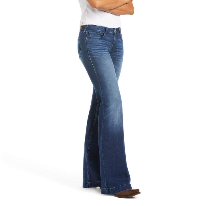 Ariat Trouser Mid Rise Stretch Kelsea Weite Leg Jean Joanna | LjKMhyzj