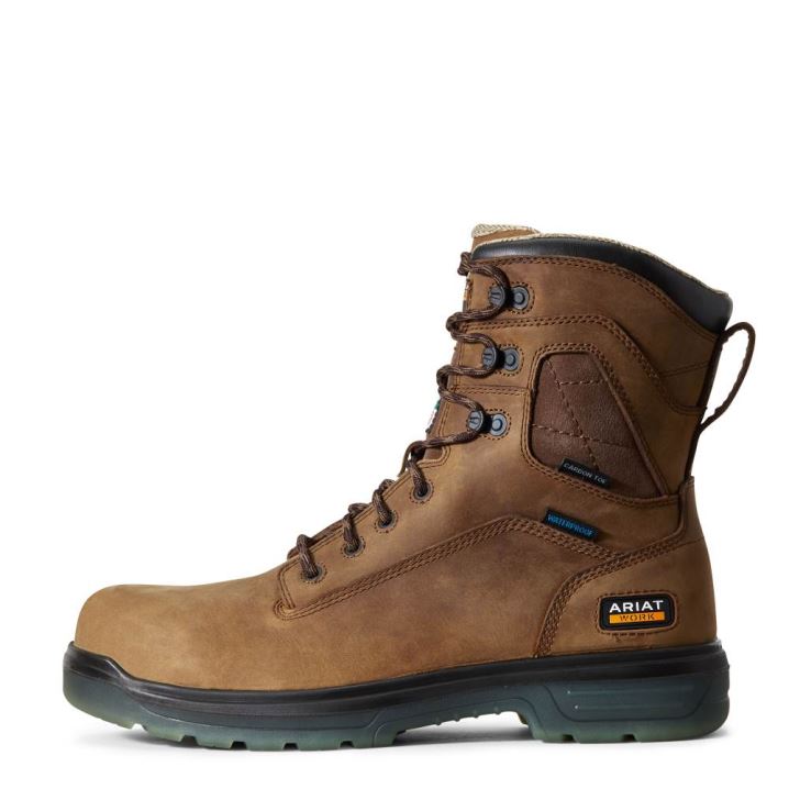 Ariat Turbo 8" CSA Wasserdichte Carbon Kappe Arbeits Boot Aged Bark | xLyPzrie