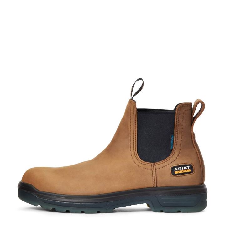 Ariat Turbo Chelsea Wasserdichte Arbeits Boot Aged Bark | dDos7KN8