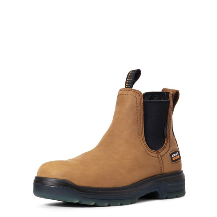 Ariat Turbo Chelsea Wasserdichte Arbeits Boot Aged Bark | dDos7KN8