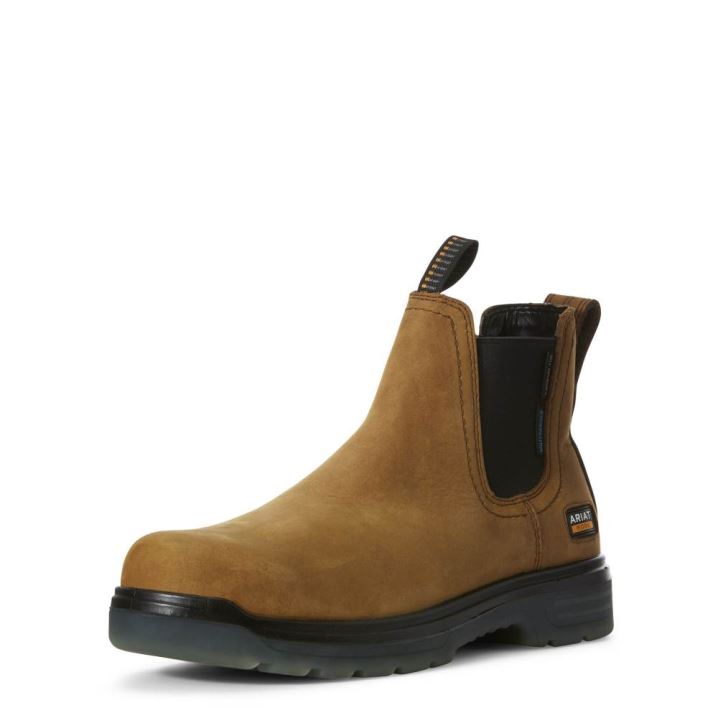 Ariat Turbo Chelsea Wasserdichte Carbon Kappe Arbeits Boot Aged Bark | T51Qs3Ub