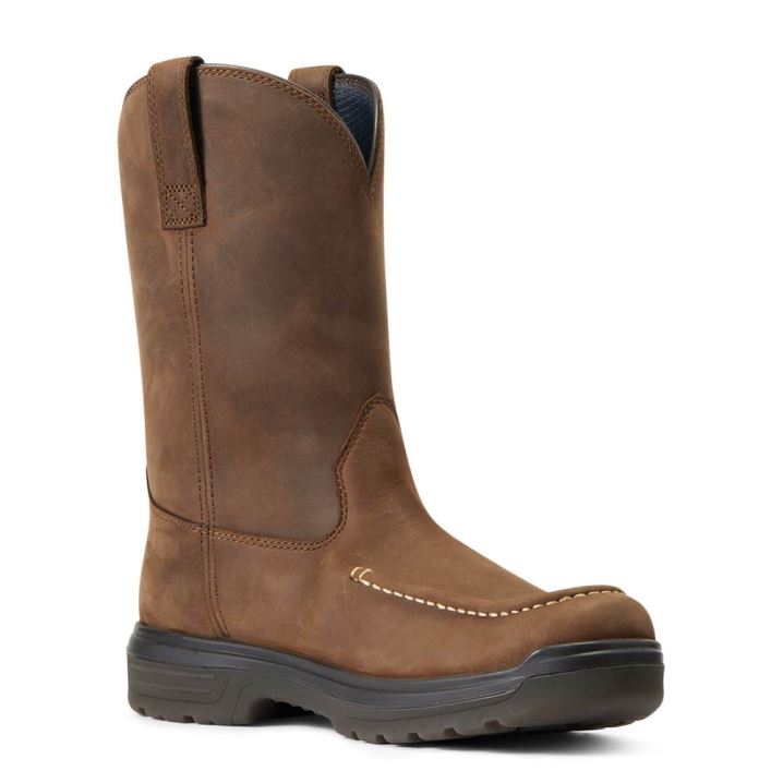 Ariat Turbo Moc Kappe Wasserdichte Arbeits Boot Mocha | RD3OXazB