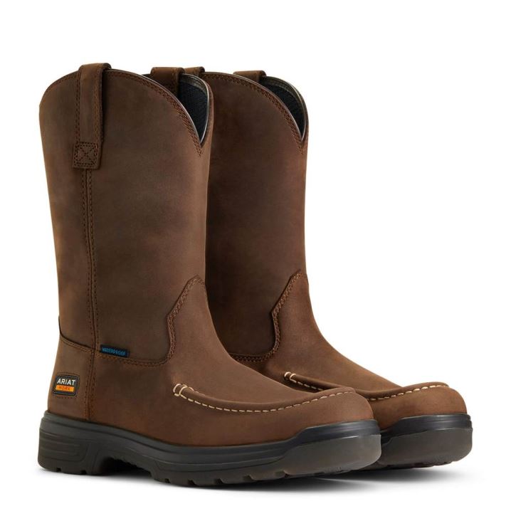 Ariat Turbo Moc Kappe Wasserdichte Arbeits Boot Mocha | RD3OXazB