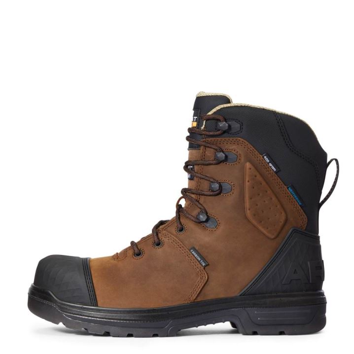 Ariat Turbo Outlaw 8" CSA Wasserdichte 400g Carbon Kappe Arbeits Boot Braun | cGvsNcyk