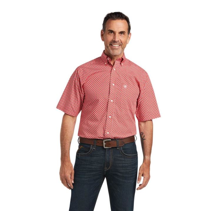 Ariat Tyron Fitted Shirt Poppies | Wn5RszLx