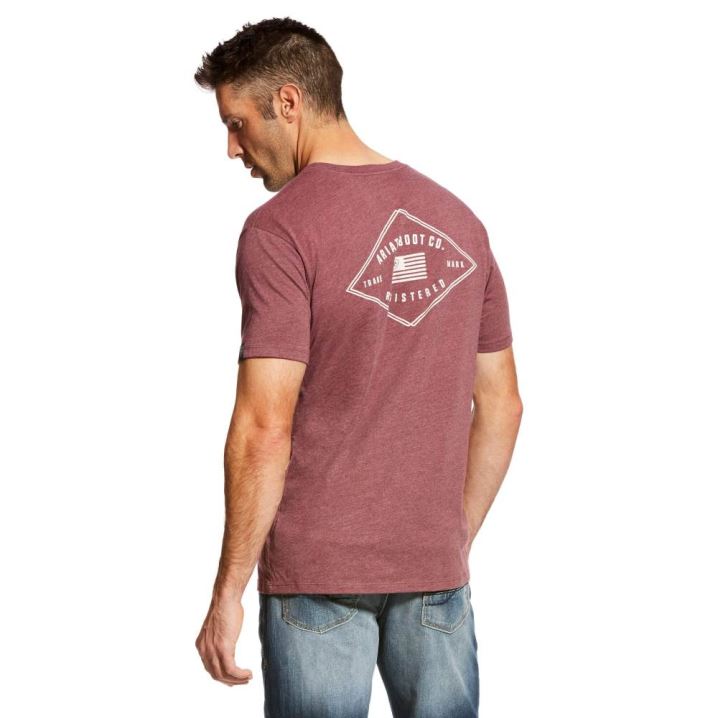 Ariat US Registered T-Shirt Bordeaux | x7cAT9g7