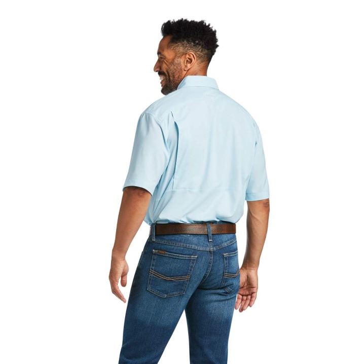 Ariat VentTEK Klassische Fit Shirt Blau | kSWguPJf