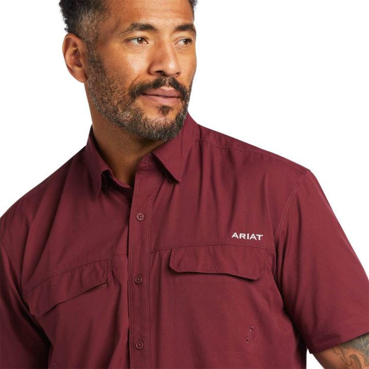 Ariat VentTEK Outbound Fitted Shirt Zinfandel | Qz4iRldQ