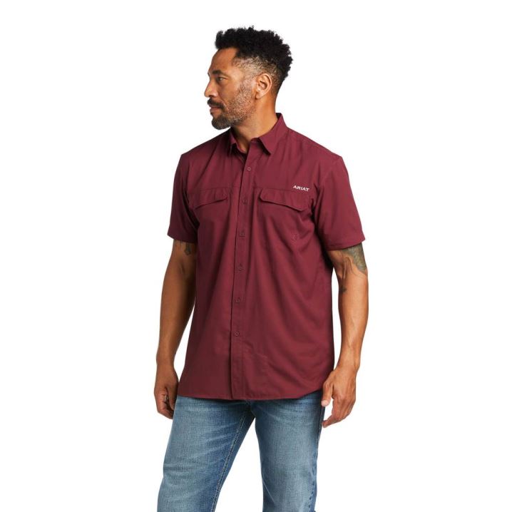 Ariat VentTEK Outbound Fitted Shirt Zinfandel | Qz4iRldQ