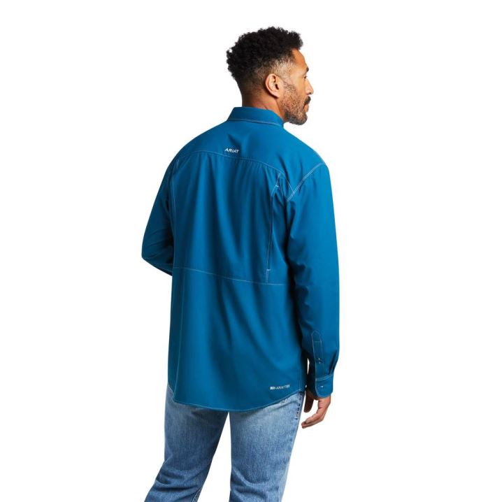 Ariat VentTEK Outbound Klassische Fit Shirt Türkis | Jt4HK6YK