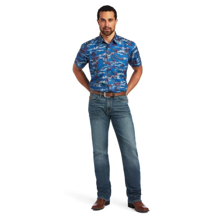 Ariat VentTEK Western Fitted Shirt Island Print | z9U2w6mb