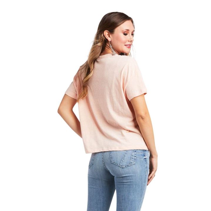 Ariat Welcome Tee Peach Melba | NiYWPdJV