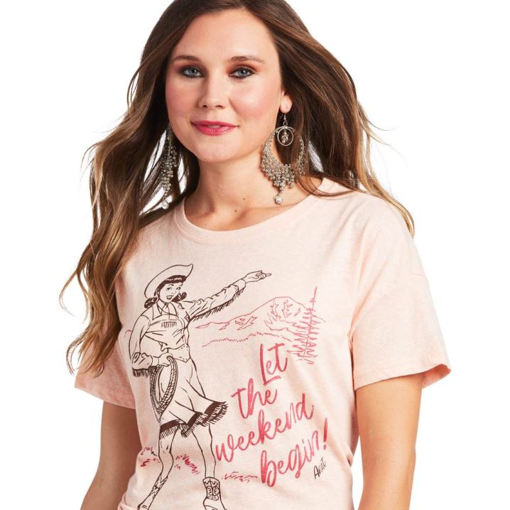 Ariat Welcome Tee Peach Melba | NiYWPdJV