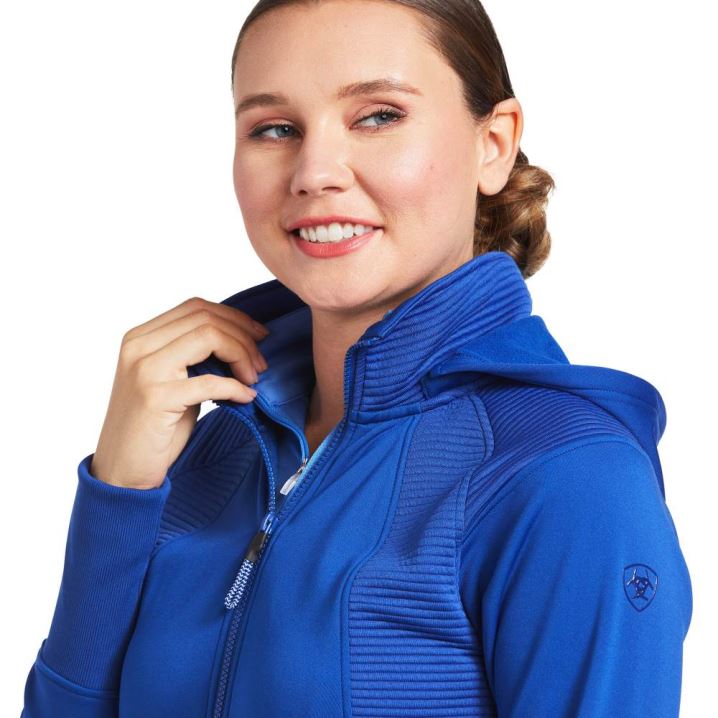 Ariat Wilde Full Zip Sweatshirt Blau | UDpNU7li