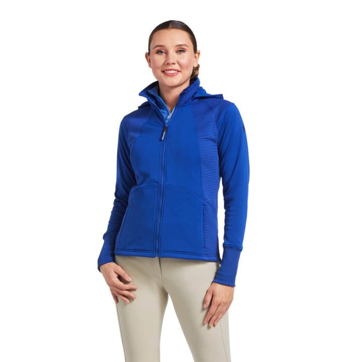 Ariat Wilde Full Zip Sweatshirt Blau | UDpNU7li