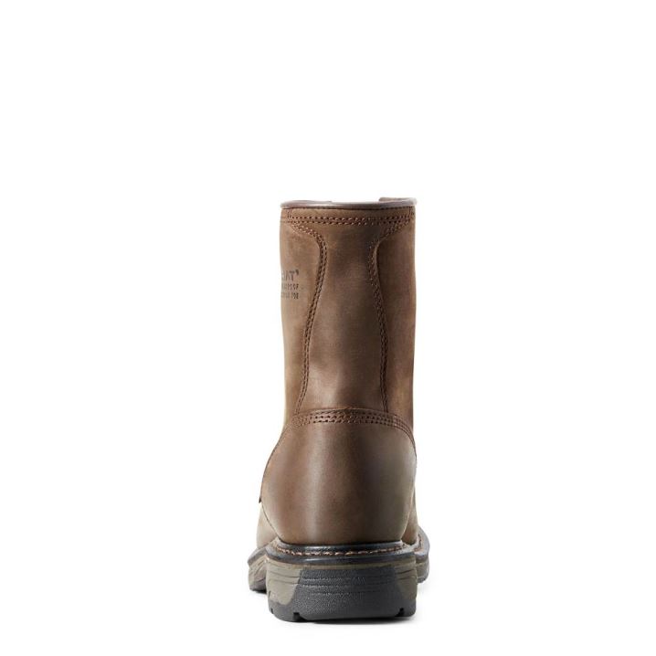 Ariat WorkHog 8" Wasserdichte Composite Kappe Arbeits Boot Braun | yU7HPtxC