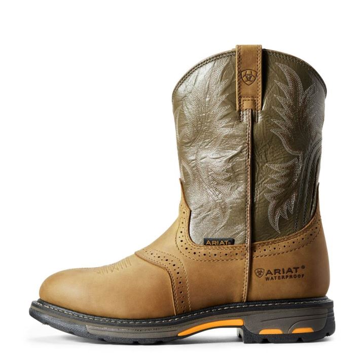 Ariat WorkHog Wasserdichte Arbeits Boot Aged Bark | i4TkeCij