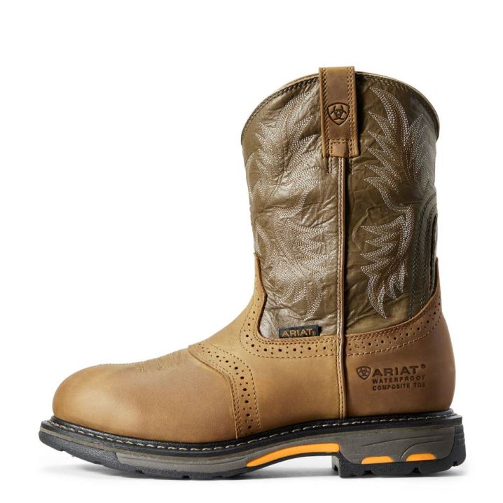 Ariat WorkHog Wasserdichte Composite Kappe Arbeits Boot Aged Bark | DIXi5cKG