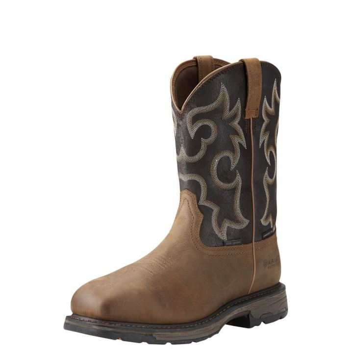 Ariat WorkHog Weite Square Kappe 400g Wasserdichte 400g Composite Kappe Arbeits Boot Braun | ItrzRjH2