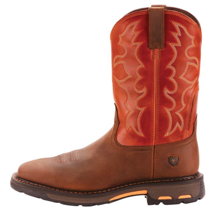 Ariat WorkHog Weite Square Kappe Arbeits Boot Dunkel | TQm0337r