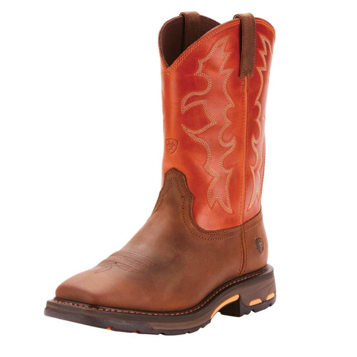 Ariat WorkHog Weite Square Kappe Arbeits Boot Dunkel | TQm0337r