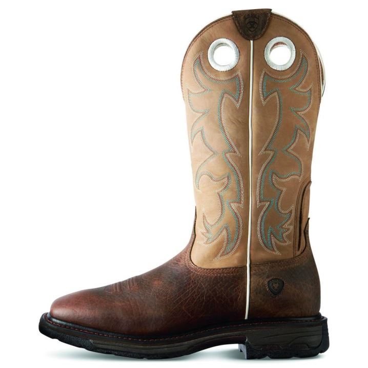 Ariat WorkHog Weite Square Kappe Hohe Steel Kappe Arbeits Boot Earth | ispFW4hG