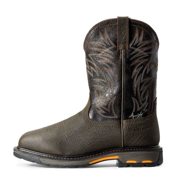 Ariat WorkHog Weite Square Kappe MetGuard Wasserdichte MetGuard Composite Kappe Arbeits Boot Braun | 9qMBnmrl