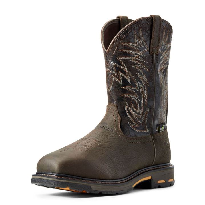 Ariat WorkHog Weite Square Kappe MetGuard Wasserdichte MetGuard Composite Kappe Arbeits Boot Braun | 9qMBnmrl