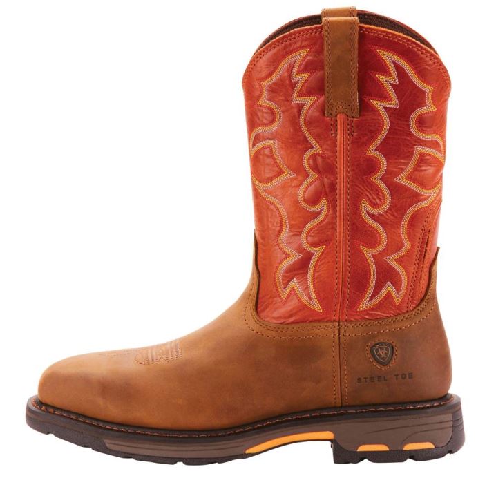 Ariat WorkHog Weite Square Kappe Steel Kappe Arbeits Boot Dunkel | A6qqgwRf