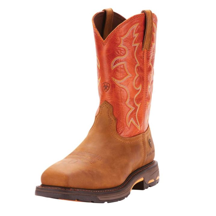 Ariat WorkHog Weite Square Kappe Steel Kappe Arbeits Boot Dunkel | A6qqgwRf