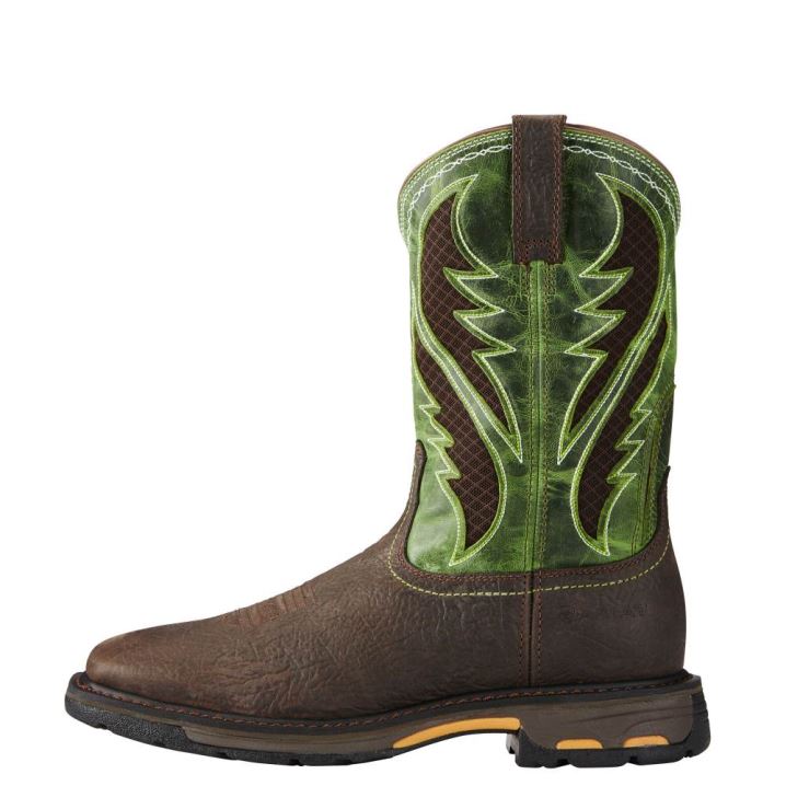 Ariat WorkHog Weite Square Kappe VentTEK Arbeits Boot Braun | 2SdiWQvC