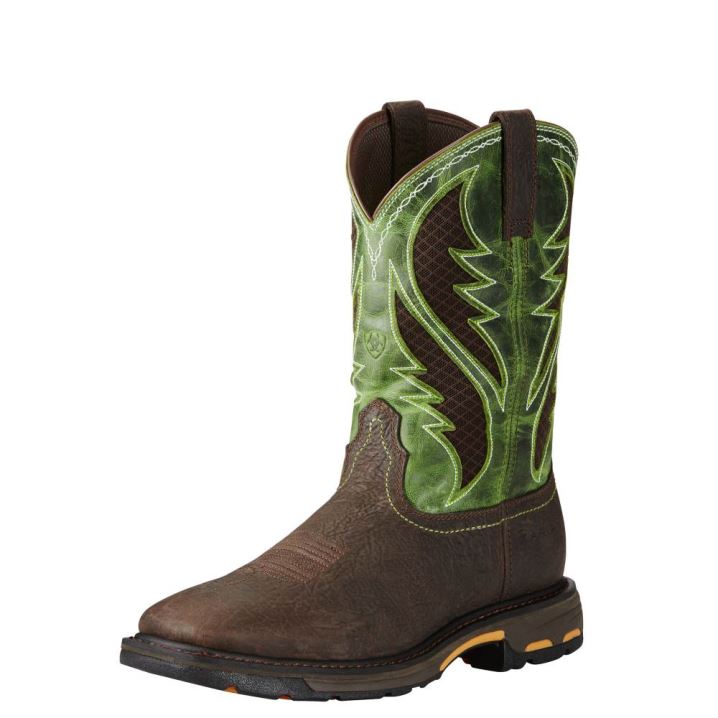 Ariat WorkHog Weite Square Kappe VentTEK Arbeits Boot Braun | 2SdiWQvC