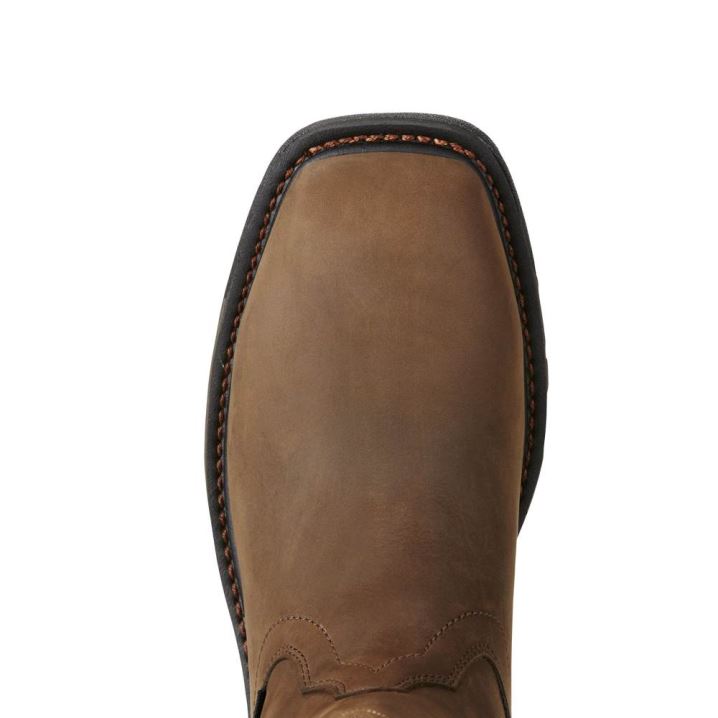 Ariat WorkHog Wellington Wasserdichte Composite Kappe Arbeits Boot Braun | xQIxhwwQ