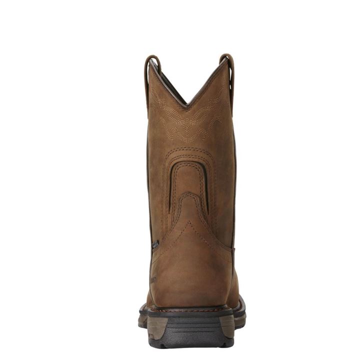 Ariat WorkHog Wellington Wasserdichte Composite Kappe Arbeits Boot Braun | xQIxhwwQ