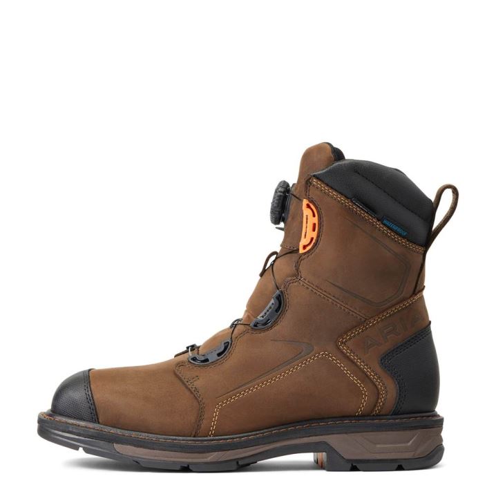 Ariat WorkHog XT 8" BOA Wasserdichte Carbon Kappe Arbeits Boot Schokolade Braun | U6hJ6jmC