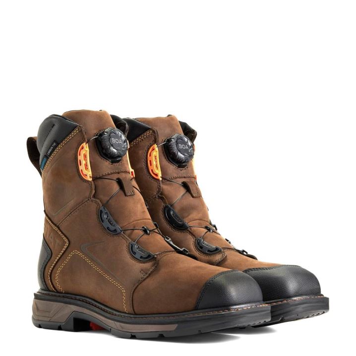 Ariat WorkHog XT 8" BOA Wasserdichte Carbon Kappe Arbeits Boot Schokolade Braun | U6hJ6jmC