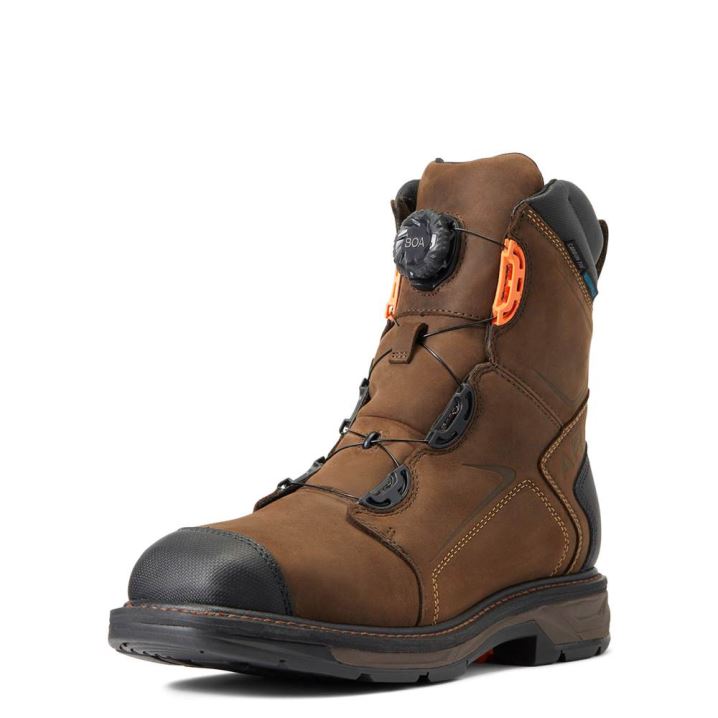 Ariat WorkHog XT 8" BOA Wasserdichte Carbon Kappe Arbeits Boot Schokolade Braun | U6hJ6jmC