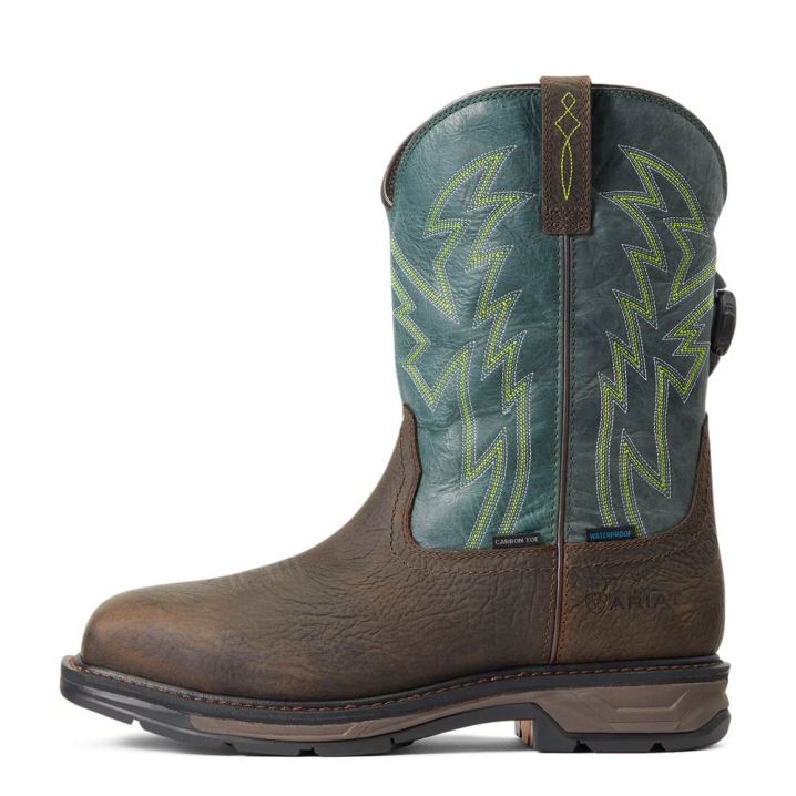 Ariat WorkHog XT BOA Wasserdichte Carbon Kappe Arbeits Boot Braun | dLN0cWIN