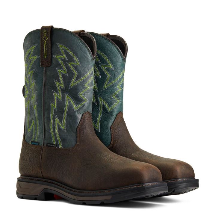 Ariat WorkHog XT BOA Wasserdichte Carbon Kappe Arbeits Boot Braun | dLN0cWIN