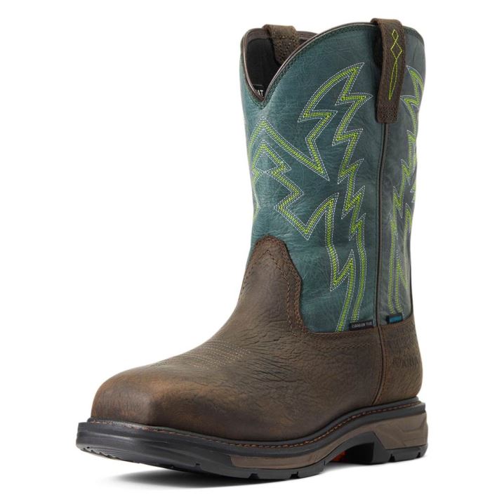 Ariat WorkHog XT BOA Wasserdichte Carbon Kappe Arbeits Boot Braun | dLN0cWIN