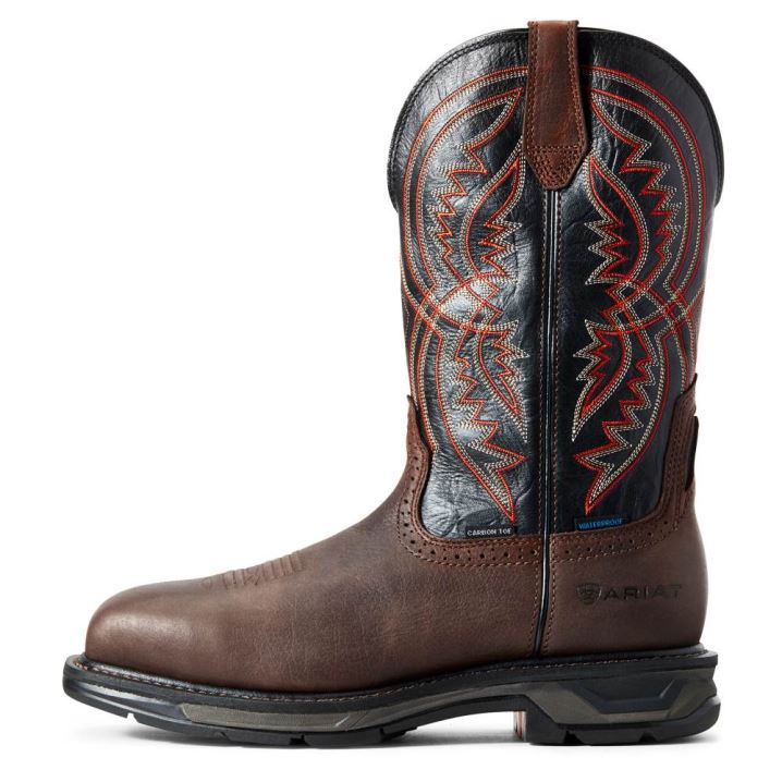 Ariat WorkHog XT Coil Wasserdichte Carbon Kappe Arbeits Boot Braun | yk0bfw4D