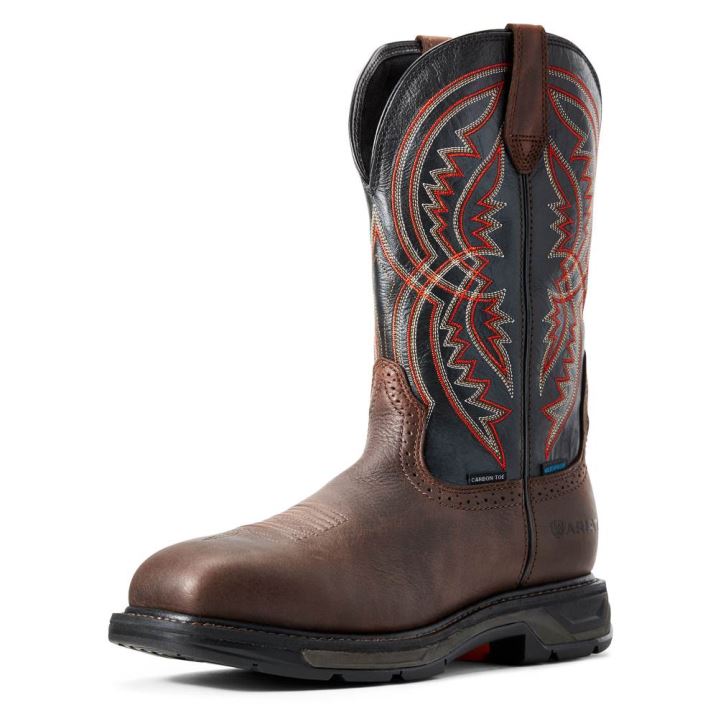 Ariat WorkHog XT Coil Wasserdichte Carbon Kappe Arbeits Boot Braun | yk0bfw4D