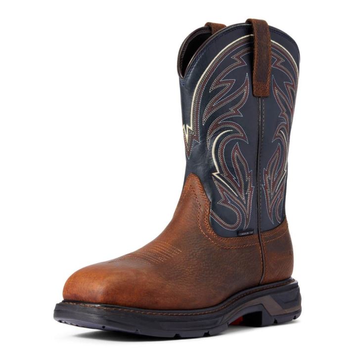 Ariat WorkHog XT Cottonwood Carbon Kappe Arbeits Boot Braun | S01XE10e