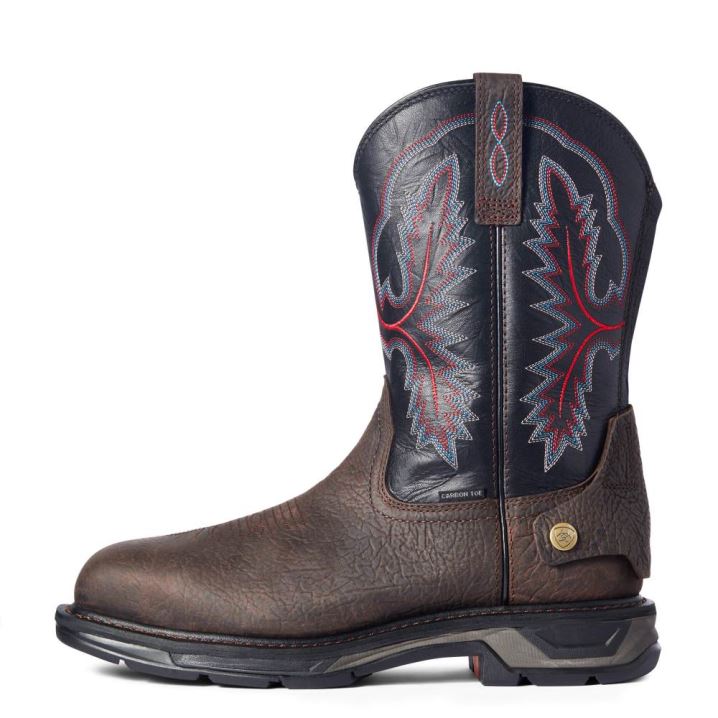 Ariat WorkHog XT EZ Zip Carbon Kappe Arbeits Boot Braun | gSLsaqjt