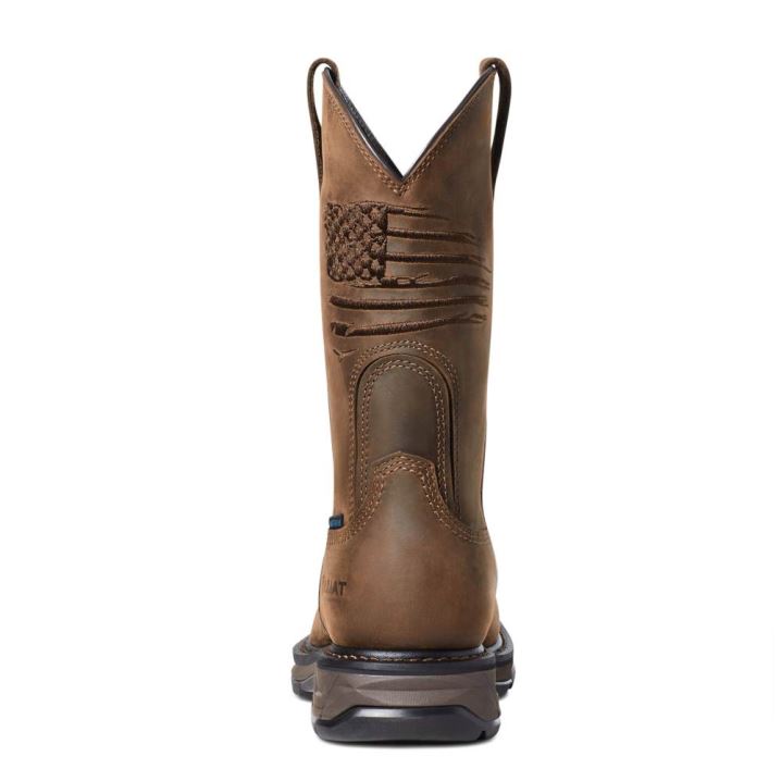 Ariat WorkHog XT Patriot Wasserdichte Carbon Kappe Arbeits Boot Braun | NhfD4fLi