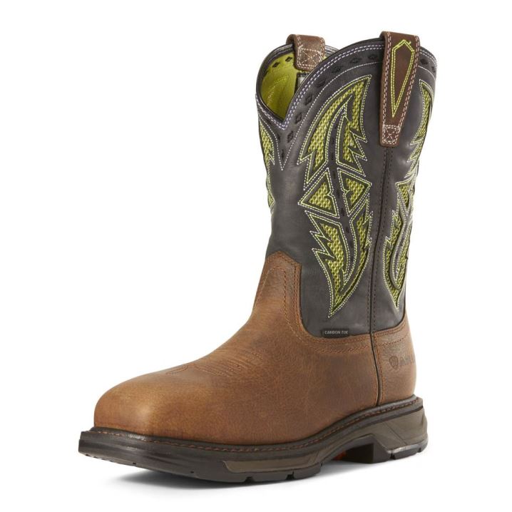 Ariat WorkHog XT VentTEK Spear Carbon Kappe Arbeits Boot Braun | HX4V5XEt