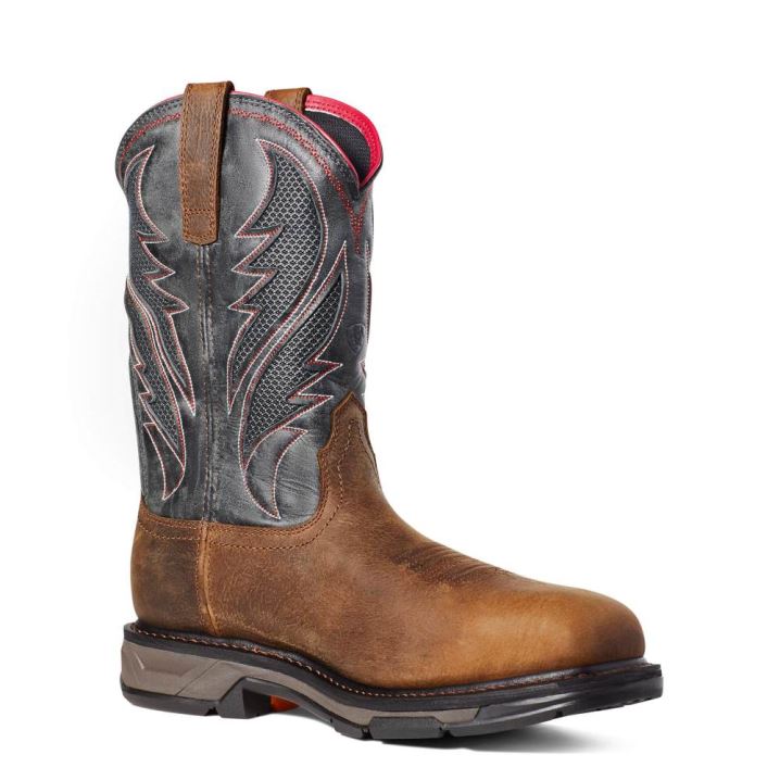 Ariat WorkHog XT VentTEK Wasserdichte Carbon Kappe Arbeits Boot Braun | m73FFvOE